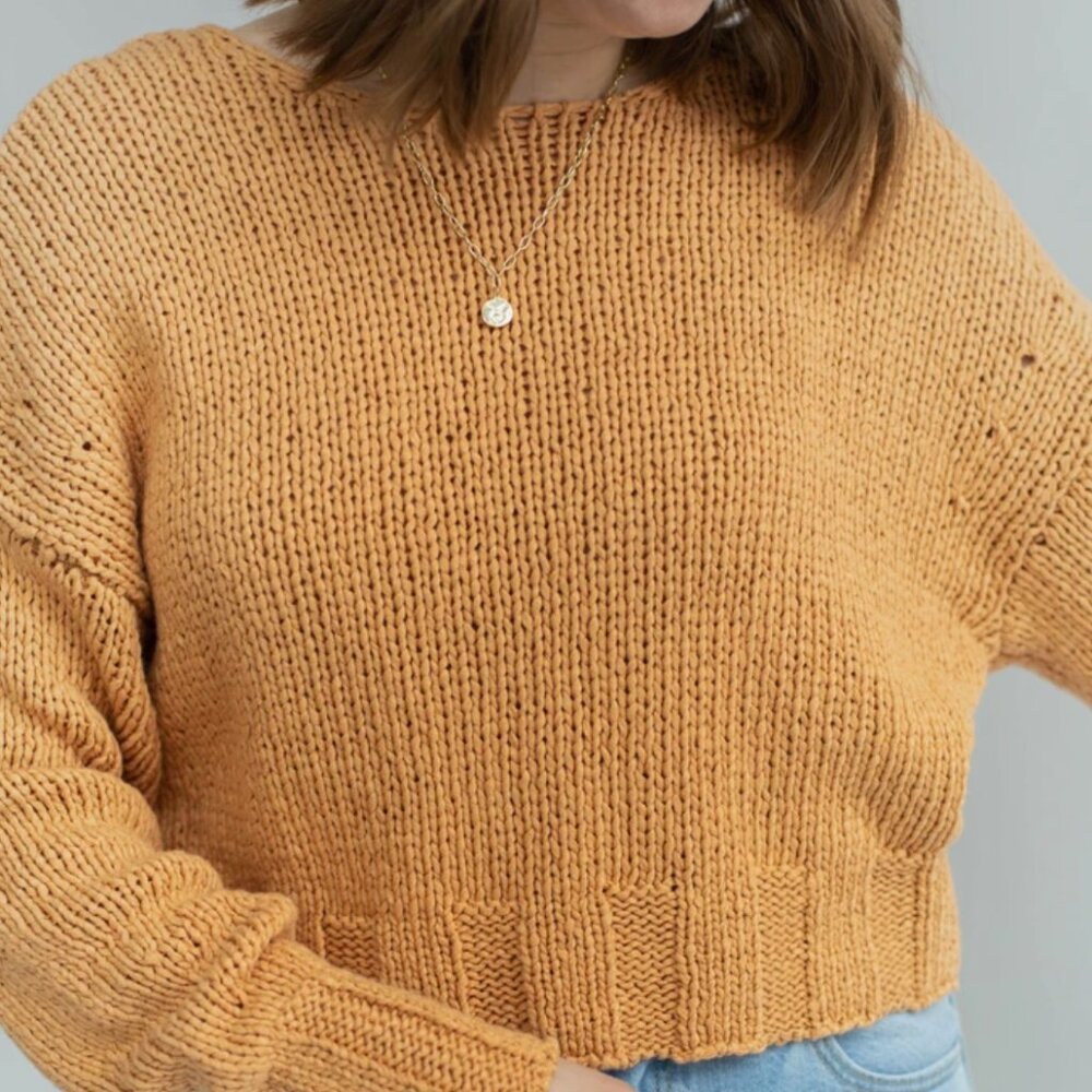 Paloma Wool PEACH Cropped 100% Cotton Sweater